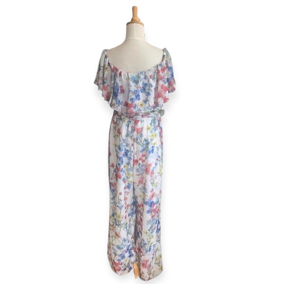 Off Shoulder Floral Jumpsuit - Picture 5 of 5